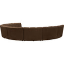  Manufacturer Color_Brown -- Infinity 183" Brown Velvet Upholstered 8 pc Modular Sectional IMAGE 4
