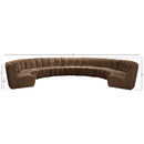 Meridian Infinity Brown Velvet 9 pc Modular Sectional IMAGE 10