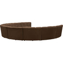 Meridian Infinity Brown Velvet 9 pc Modular Sectional IMAGE 4