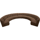 Meridian Infinity Brown Velvet 9 pc Modular Sectional IMAGE 5