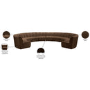  Manufacturer Color_Brown -- Infinity 183" Brown Velvet Upholstered 10 pc Modular Sectional IMAGE 11
