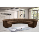  Manufacturer Color_Brown -- Infinity 183" Brown Velvet Upholstered 10 pc Modular Sectional IMAGE 2