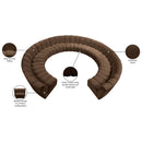  Manufacturer Color_Brown -- Infinity 183" Brown Velvet Upholstered 11 pc Modular Sectional IMAGE 10