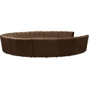  Manufacturer Color_Brown -- Infinity 183" Brown Velvet Upholstered 11 pc Modular Sectional IMAGE 3
