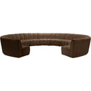 Manufacturer Color_Brown -- Infinity 183" Brown Velvet Upholstered 11 pc Modular Sectional IMAGE 4