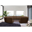  Manufacturer Color_Brown -- Infinity 183" Brown Velvet Upholstered 12 pc Modular Sectional IMAGE 2