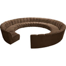  Manufacturer Color_Brown -- Infinity 183" Brown Velvet Upholstered 12 pc Modular Sectional IMAGE 3