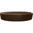 Manufacturer Color_Brown -- Infinity 183" Brown Velvet Upholstered 12 pc Modular Sectional IMAGE 4