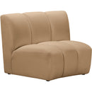  Manufacturer Color_Camel -- Infinity Camel Velvet Upholstered Modular Chair IMAGE 3
