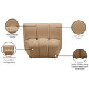  Manufacturer Color_Camel -- Infinity Camel Velvet Upholstered Modular Chair IMAGE 6