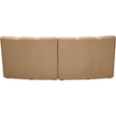  Meridian Infinity 83" Camel Velvet Upholstered 2 pc Modular Sectional IMAGE 4