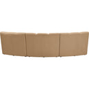  Meridian Infinity 119" Camel Velvet Upholstered 3 pc Modular Sectional IMAGE 4