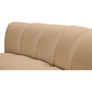  Meridian Infinity 119" Camel Velvet Upholstered 3 pc Modular Sectional IMAGE 9