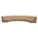  Manufacturer Color_Camel -- Infinity 174" Camel Velvet Upholstered 6 pc Modular Sectional IMAGE 11