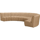  Manufacturer Color_Camel -- Infinity 174" Camel Velvet Upholstered 6 pc Modular Sectional IMAGE 6