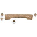  Manufacturer Color_Camel -- Infinity 183" Camel Velvet Upholstered 8 pc Modular Sectional IMAGE 11