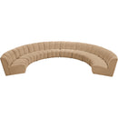 Manufacturer Color_Camel -- Infinity 183" Camel Velvet Upholstered 8 pc Modular Sectional IMAGE 5