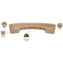  Meridian Infinity 183" Camel Velvet Upholstered 9 pc Modular Sectional IMAGE 11
