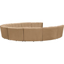 Manufacturer Color_Camel -- Infinity 183" Camel Velvet Upholstered 10 pc Modular Sectional IMAGE 4