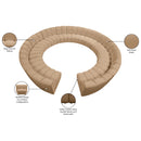  Manufacturer Color_Camel -- Infinity 183" Camel Velvet Upholstered 12 pc Modular Sectional IMAGE 11