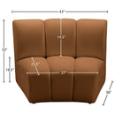  Manufacturer Color_Saddle -- Infinity Saddle Velvet Upholstered Modular Chair IMAGE 5