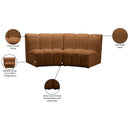  Meridian Infinity 83" Saddle Velvet Upholstered 2 pc Modular Sectional IMAGE 11