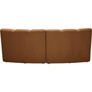 Meridian Infinity 83" Saddle Velvet Upholstered 2 pc Modular Sectional IMAGE 4