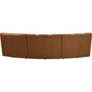  Meridian Infinity 119" Saddle Velvet Upholstered 3 pc Modular Sectional IMAGE 4