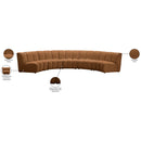  Meridian Infinity 167" Saddle Velvet Upholstered 5 pc Modular Sectional IMAGE 11