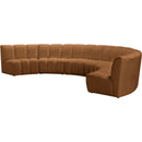  Manufacturer Color_Saddle -- Infinity 174" Saddle Velvet Upholstered 6 pc Modular Sectional IMAGE 6