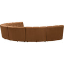 Meridian Infinity Saddle Velvet 7 pc Modular Sectional IMAGE 4
