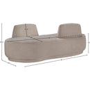  Manufacturer Color_Beige -- Meridian Argyle Fabric Chaise IMAGE 13