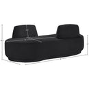  Manufacturer Color_Black -- Argyle Black Chenille Fabric Upholstered Chaise Lounge / Loveseat IMAGE 13