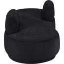  Manufacturer Color_Black -- Argyle Black Chenille Fabric Upholstered Chaise Lounge / Loveseat IMAGE 4