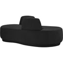  Manufacturer Color_Black -- Argyle Black Chenille Fabric Upholstered Chaise Lounge / Loveseat IMAGE 5