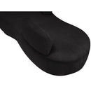  Manufacturer Color_Black -- Argyle Black Chenille Fabric Upholstered Chaise Lounge / Loveseat IMAGE 8
