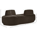  Manufacturer Color_Brown -- Argyle Brown Chenille Fabric Upholstered Chaise Lounge / Loveseat IMAGE 13