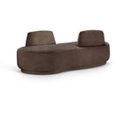  Manufacturer Color_Brown -- Argyle Brown Chenille Fabric Upholstered Chaise Lounge / Loveseat IMAGE 1