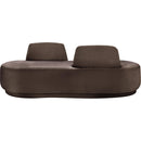 Meridian Argyle Brown Chenille Fabric Chaise/Loveseat IMAGE 3