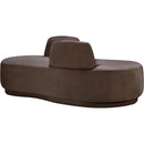 Meridian Argyle Brown Chenille Fabric Chaise/Loveseat IMAGE 5