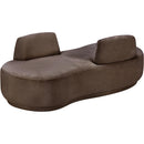  Manufacturer Color_Brown -- Argyle Brown Chenille Fabric Upholstered Chaise Lounge / Loveseat IMAGE 6