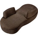  Manufacturer Color_Brown -- Argyle Brown Chenille Fabric Upholstered Chaise Lounge / Loveseat IMAGE 7