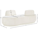  Manufacturer Color_Cream -- Argyle Cream Chenille Fabric Upholstered Chaise Lounge / Loveseat IMAGE 13