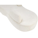  Manufacturer Color_Cream -- Argyle Cream Chenille Fabric Upholstered Chaise Lounge / Loveseat IMAGE 8