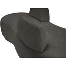  Manufacturer Color_Grey -- Argyle Grey Chenille Fabric Upholstered Chaise Lounge / Loveseat IMAGE 11