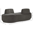  Manufacturer Color_Grey -- Argyle Grey Chenille Fabric Upholstered Chaise Lounge / Loveseat IMAGE 13