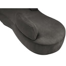  Manufacturer Color_Grey -- Argyle Grey Chenille Fabric Upholstered Chaise Lounge / Loveseat IMAGE 8