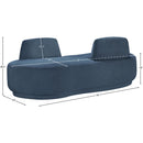  Manufacturer Color_Light Blue -- Argyle Light Blue Chenille Fabric Upholstered Chaise Lounge / Loveseat IMAGE 13