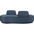  Manufacturer Color_Light Blue -- Argyle Light Blue Chenille Fabric Upholstered Chaise Lounge / Loveseat IMAGE 3