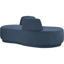  Manufacturer Color_Light Blue -- Argyle Light Blue Chenille Fabric Upholstered Chaise Lounge / Loveseat IMAGE 5